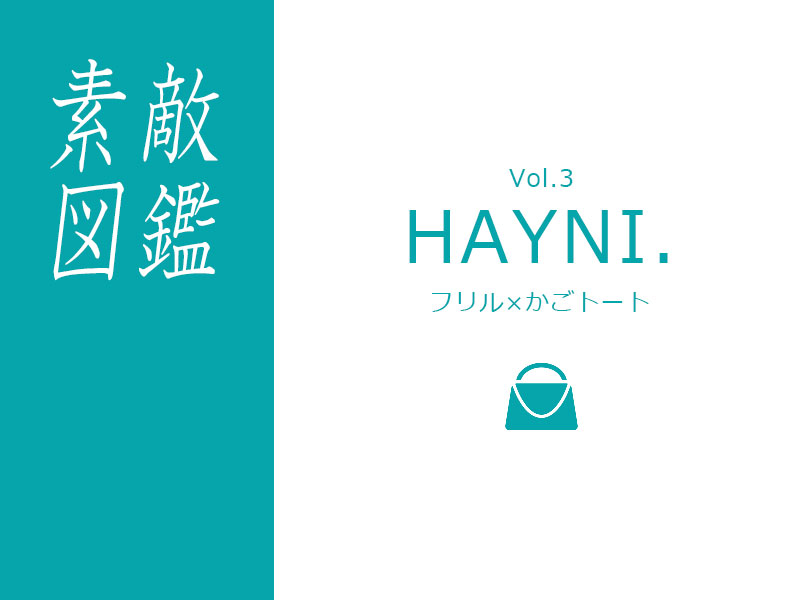 今日の素敵図鑑　HAYNI.のかごトートバッグ